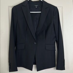 Ann Taylor Black Blazer Sleek Professional Suit Jacket 8 P NWOT